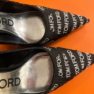 Tom Ford All-Over Logo Heels